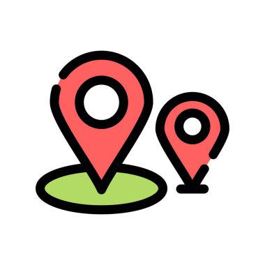 harita konumu vektör simgesi dekoru