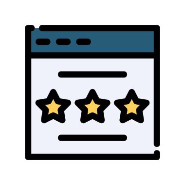 Web sayfası ikon vektör illüstrasyonu