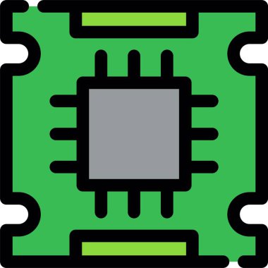 çip simgesi, vektör illüstrasyonu