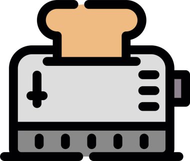 Ekmek. Web simgesi basit illüstrasyon