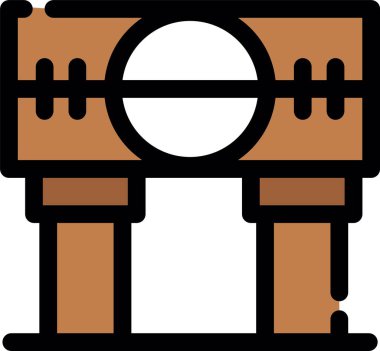 Bir ahşap bank simgesinin vektör çizimi