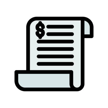 kağıt fatura simgesi, özet biçimi