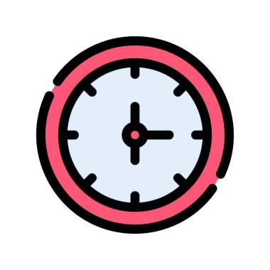 Saat. Web simgesi basit illüstrasyon