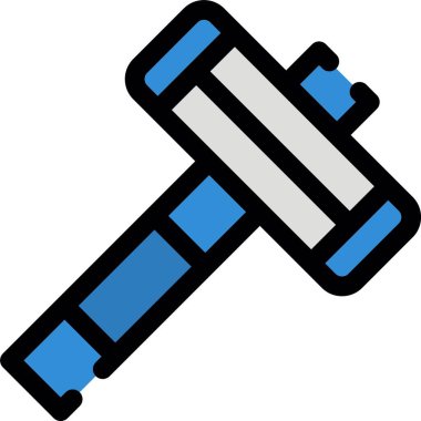 İnşaat silindiri ikonu. Taslak yapı silindiri vektör rengi düz izole