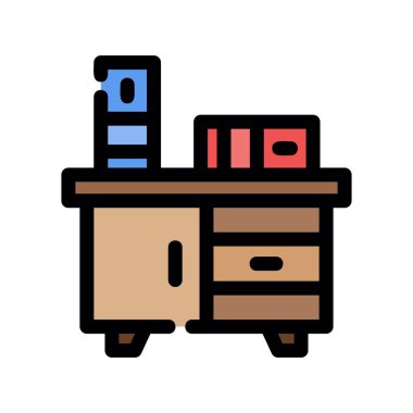 mobilyalar ana hatları doldurulmuş vektör simgesi dekoru