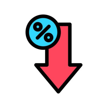 yüzde vektör düz renk simgesi