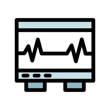 kardiyogram vektör rengi