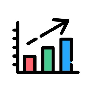 bar grafik ikonu vektörü. izole edilmiş sınır sembolü çizimi