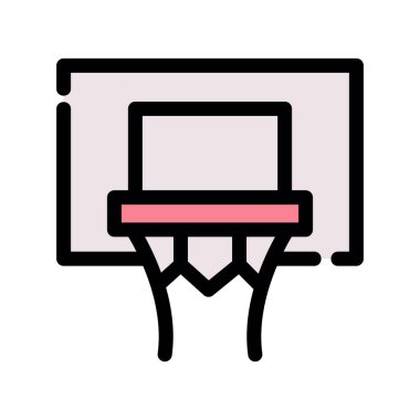 Basketbol vektörü renk çizgisi simgesi