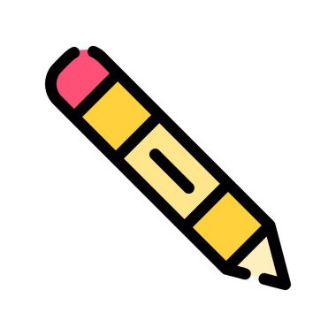 Silgi vektör tasarımlı renkli kalem
