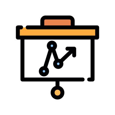 Sunum panosu renk ana hatları vektörü