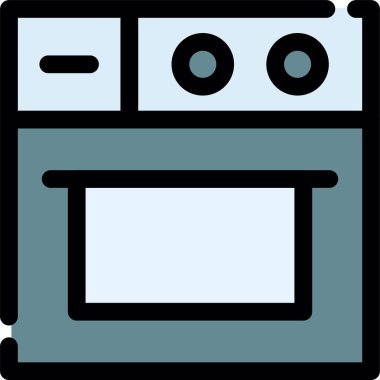 mutfak fırın kutsal kişilerin resmi, vektör çizim