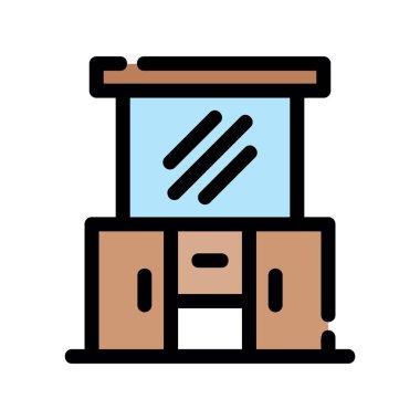 Kutu simgesi rengi dış hat vektörü