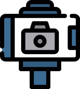 Kamera. Web simgesi basit illüstrasyon