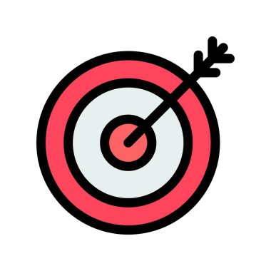 hedef vektör düz renk simgesi