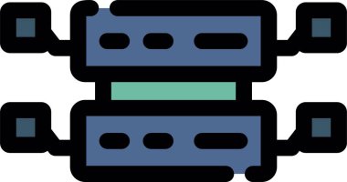 robot. Web simgesi basit illüstrasyon