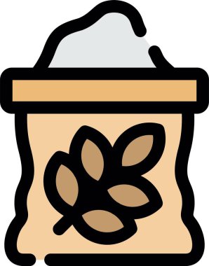 saksı ikonu renk ana hatları vektörü