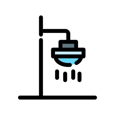 Şeffaf bir arkaplanda duş vektörü çizimi. Birinci kalite semboller. Konsept ve grafik tasarımı için simgeler.