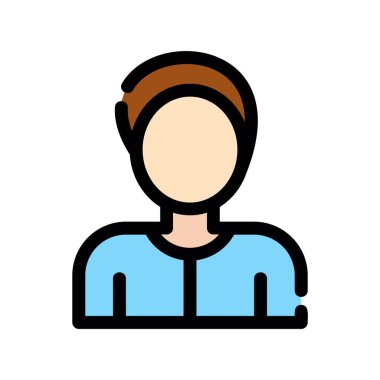 Erkek avatar kutsal kişilerin resmi, vektör çizim