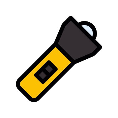 El feneri düz simgesi, vektör illüstrasyonu