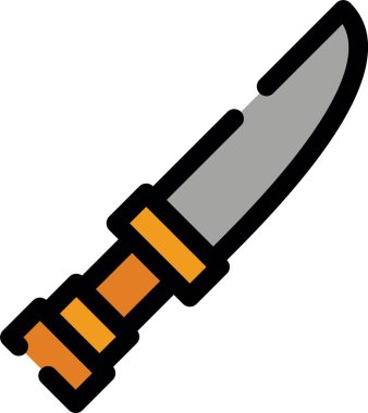 Bıçak simgesi, vektör illüstrasyonu