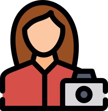 fotoğrafçı fotoğraf makinesi simgesi doldurulmuş taslak biçimi