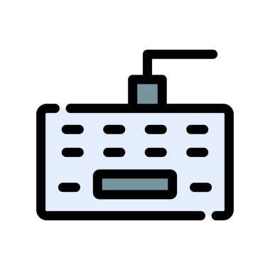 Klima simgesi renk ana hatları vektörü