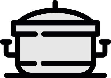 Yemek pişirme simgesini ana hatlarıyla pişirme