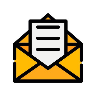 zarf e- posta simgesi renk ana hatları vektörü