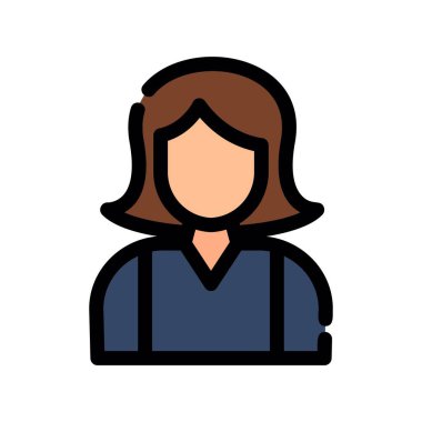 kadın simge vektör illüstrasyonu