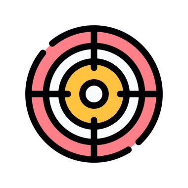 hedef düz simge, vektör illüstrasyonu