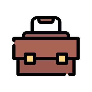 Evrak çantası ikonu. Web için evrak çantası vektör simgelerinin özet çizimi