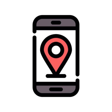 konum simgesi düz izole vektör