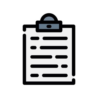 Kağıt ikonlu pano. Web için pano sayfası ikon vektör simgesinin özet çizimi