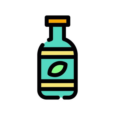 Sıvı bir şişenin vektör çizimi