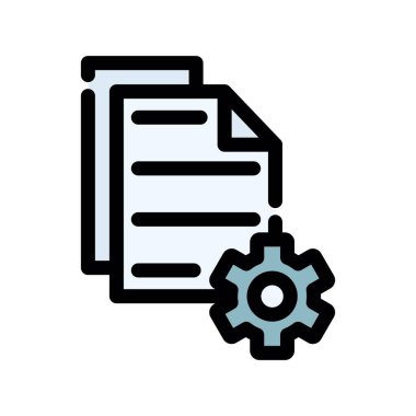 belge vektörü düz renk simgesi