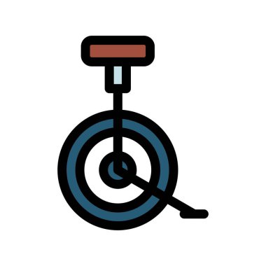 bisiklet vektörü renk çizgisi simgesi