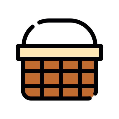 Sepet doldurulmuş vektör simgesi dekoru