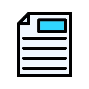 belge simgesi, vektör çizimi