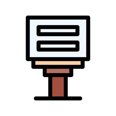 Modern ofis simgesinin vektör illüstrasyonu