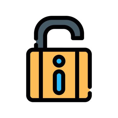 simge renk dış hat vektörünü kilitle