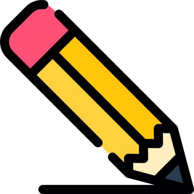 Kalem simgesi, vektör illüstrasyonu