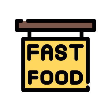 yemek ve yemek vektörü simgesi