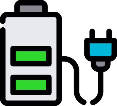 pil simgesi, vektör illüstrasyonu beyaz arkaplanda izole edildi