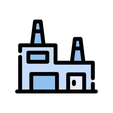 Bina inşaat ikonu. taslak yapı evi vektör rengi düz izole