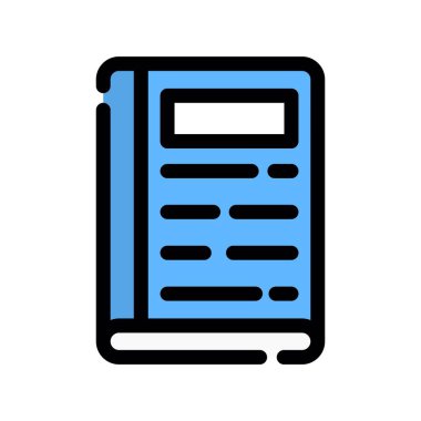 Belge simgesi renk ana hatları vektörü