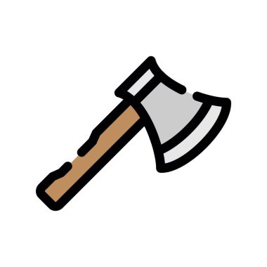 Axe vektör düz renk simgesi