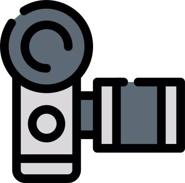 kamera lensi simgesi ana hat biçiminde