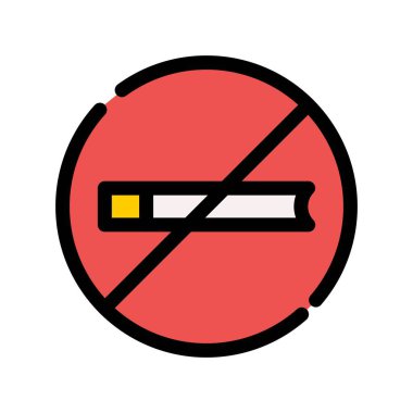 Yasak vektör düz renk simgesi yok