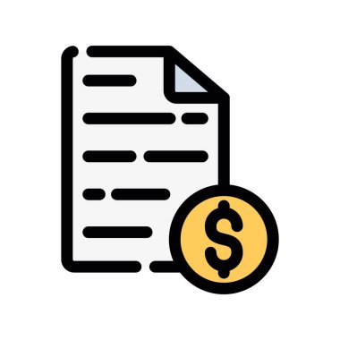 Dolar vektörü düz renk simgesi